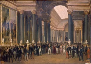 Louis-Philippe Opening the Galerie des Batailles, 10 June 1837 by Francois Joseph Heim Oil Painting