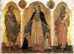 Triptych of the Madonna della Misericordia by Francois Lemoyne Oil Painting