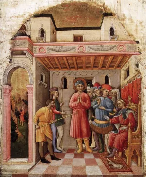 Martyrdom of St Mamete by Francesco De' Franceschi Oil Painting