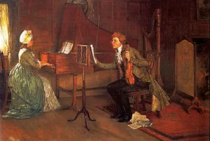 A Difficult Duet by Francis Davis Millet Oil Painting