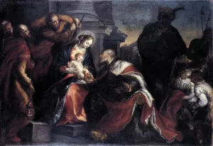 Adoration of the Magi by Francisco Camilo Oil Painting