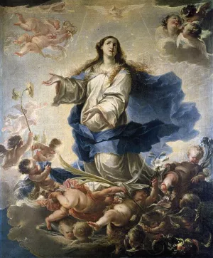 Immaculate Conception by Francisco De Solis Oil Painting