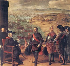 Defence of Cadiz Against the English by Francisco De Zurbaran Oil Painting