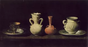 Still Life with Pottery Jars by Francisco De Zurbaran Oil Painting