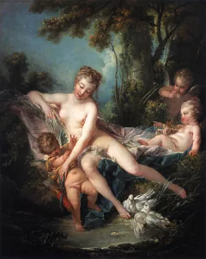 Venus Consoling Love by Francois Boucher Oil Painting