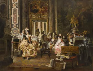 A Concert in Versailles by Francois Flameng Oil Painting