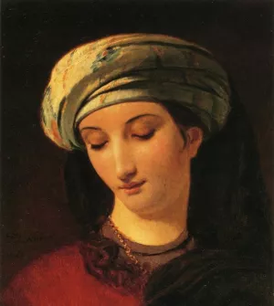 Portrait of a Woman with a Turban by Francois Joseph Navez Oil Painting