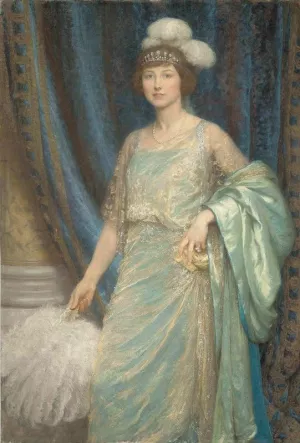 Portrait of Mrs. Norman Holbrook by Frank Dicksee Oil Painting