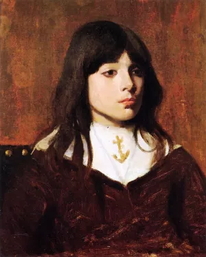 Portrait of a Boy by Frank Duveneck Oil Painting