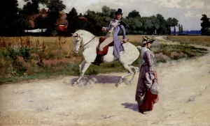 The Bailiff's Daughter Of Islington by Frank Wright Bourdillon Oil Painting