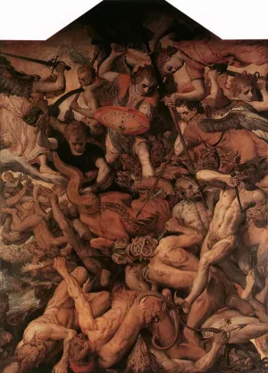 The Fall of the Rebellious Angels by Frans Floris Oil Painting