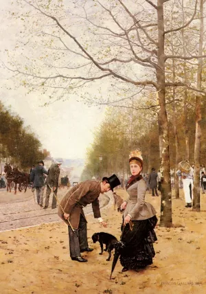 Sunday in the Park by Frans Gaillard Oil Painting
