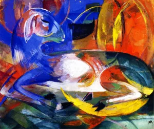 Blue Lamb Oil painting by Franz Marc