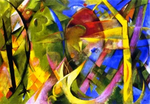 Cheerful Forms by Franz Marc Oil Painting
