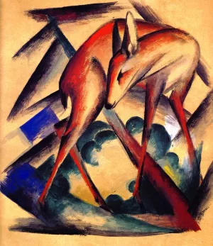 Deer by Franz Marc Oil Painting