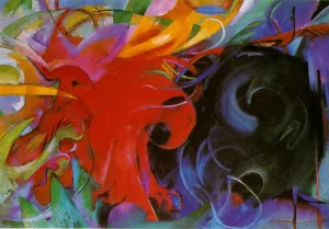 Fighting Forms by Franz Marc Oil Painting