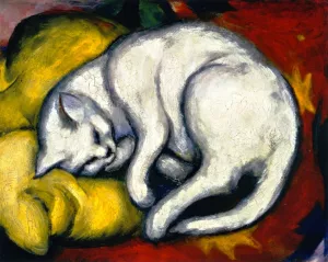 The White Cat by Franz Marc Oil Painting