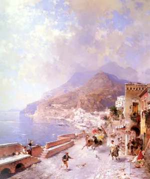 Amalfi by Franz Richard Unterberger Oil Painting