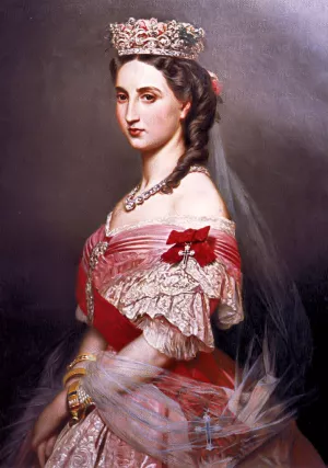 Portrait of Charlotte of Belgium by Franz Xavier Winterhalter Oil Painting