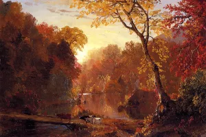 Autumn in North America by Frederic Edwin Church Oil Painting