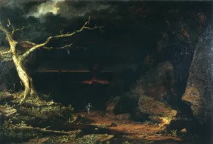 Christian on the Borders of the Valley of the Shadow of Death, Pilgrim's Progress by Frederic Edwin Church Oil Painting