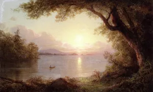 Landscape in the Adirondacks by Frederic Edwin Church Oil Painting