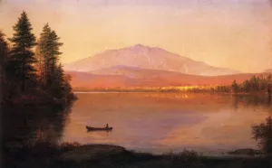 Mount Katahdin from Millinocket Camp by Frederic Edwin Church Oil Painting