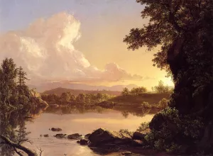 Scene on the Catskill Creek, New York by Frederic Edwin Church Oil Painting