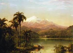 Tamaca Palms by Frederic Edwin Church Oil Painting