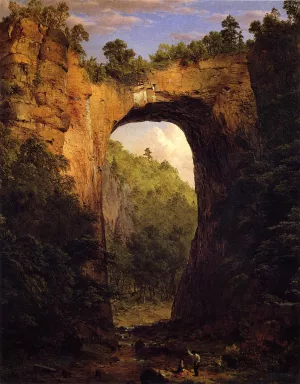 The Natural Bridge, Virginia by Frederic Edwin Church Oil Painting