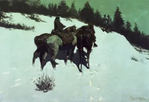 A Reconnaissance Oil painting by Frederic Remington