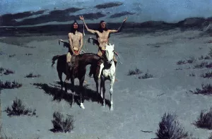 Pretty Mother of the Night by Frederic Remington Oil Painting