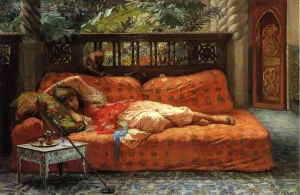 The Siesta by Frederick Arthur Bridgman Oil Painting