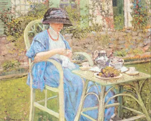 Breakfast in the Garden by Frederick C. Frieseke Oil Painting