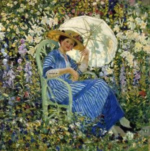 In the Garden, Giverny by Frederick C. Frieseke Oil Painting