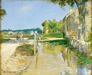 A Country Road by Frederick Childe Hassam Oil Painting