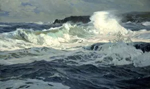 Southwesterly Gale, St. Ives by Frederick Judd Waugh Oil Painting