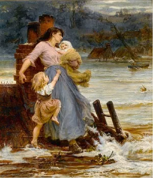 A Flood by Frederick Morgan Oil Painting