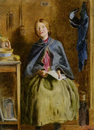 A Maid Learning to Read by Frederick Smallfield Oil Painting
