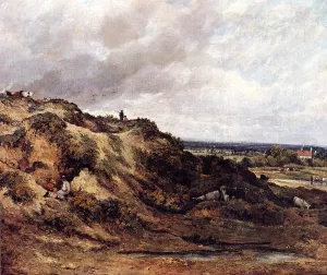 View of Hampstead Heath by Frederick Waters Watts Oil Painting