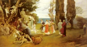 In Arcadia by Friedrich August Von Kaulbach Oil Painting
