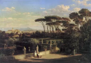 A View of Rome by Friedrich Mayer Oil Painting