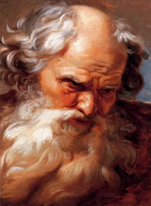 A Study For A Head Of Neptune by Gabriel Francois Doyen Oil Painting