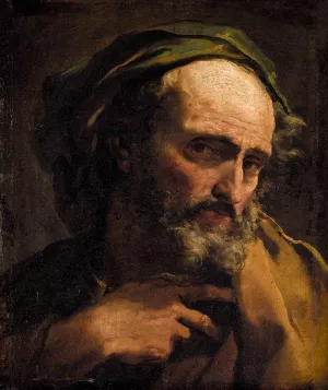 Study of a Bearded Man by Gaetano Gandolfi Oil Painting