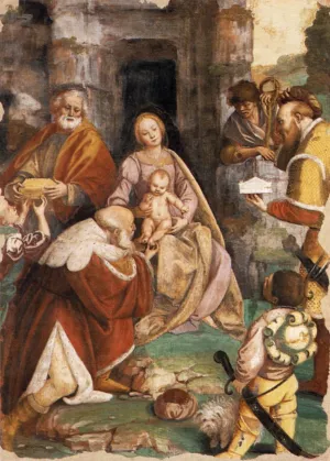 The Adoration of the Magi by Gaudenzio Ferrari Oil Painting