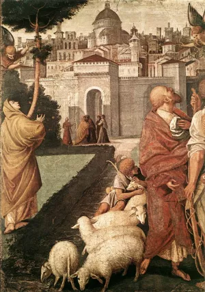 The Annunciation to Joachim and Anna by Gaudenzio Ferrari Oil Painting