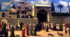 Recognition of the Ambassador Domenico Trevisano at Alicatre by Gentile Bellini Oil Painting