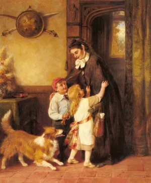 A Joyful Welcome by George Bernard O'Neill Oil Painting