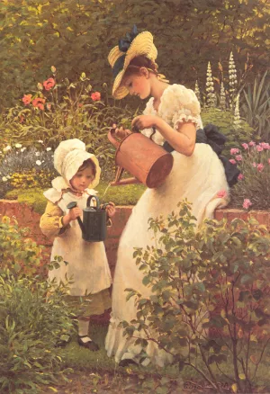 The Young Gardener by George Dunlop Leslie Oil Painting
