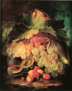 Still Life with Strawberries by George Forster Oil Painting